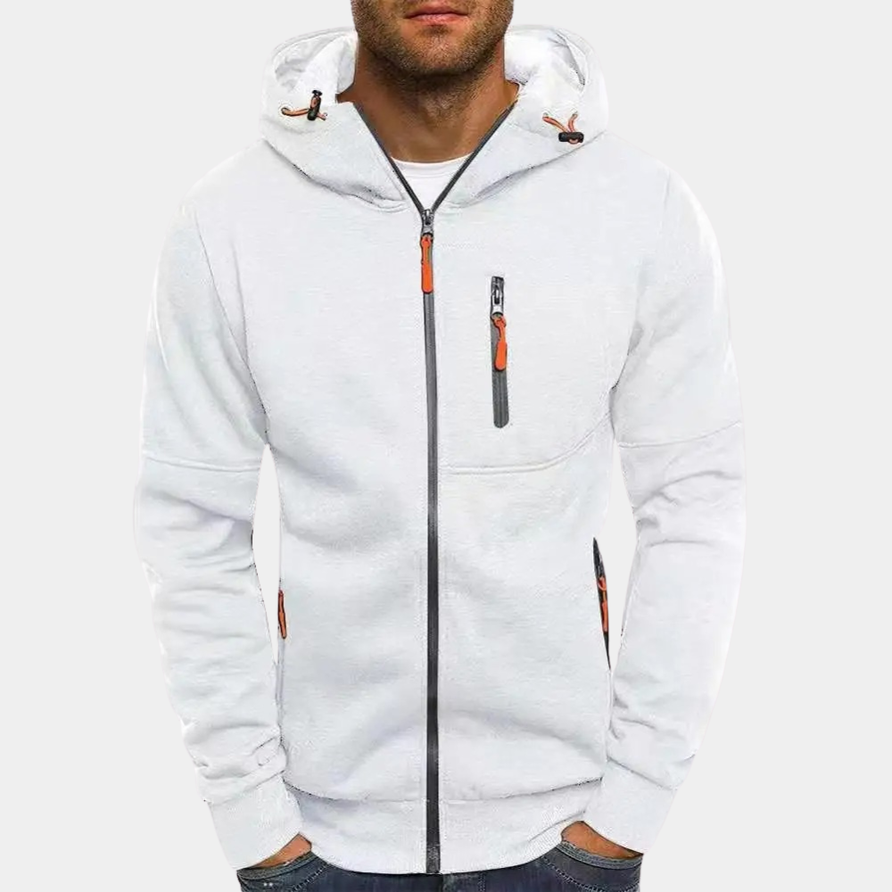 Damien | Heren Rits- en Koordsluiting Sweater Hoodie