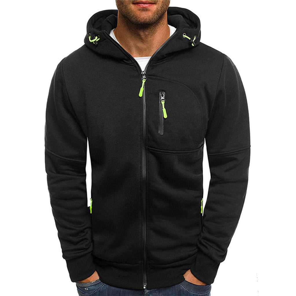Damien | Heren Rits- en Koordsluiting Sweater Hoodie