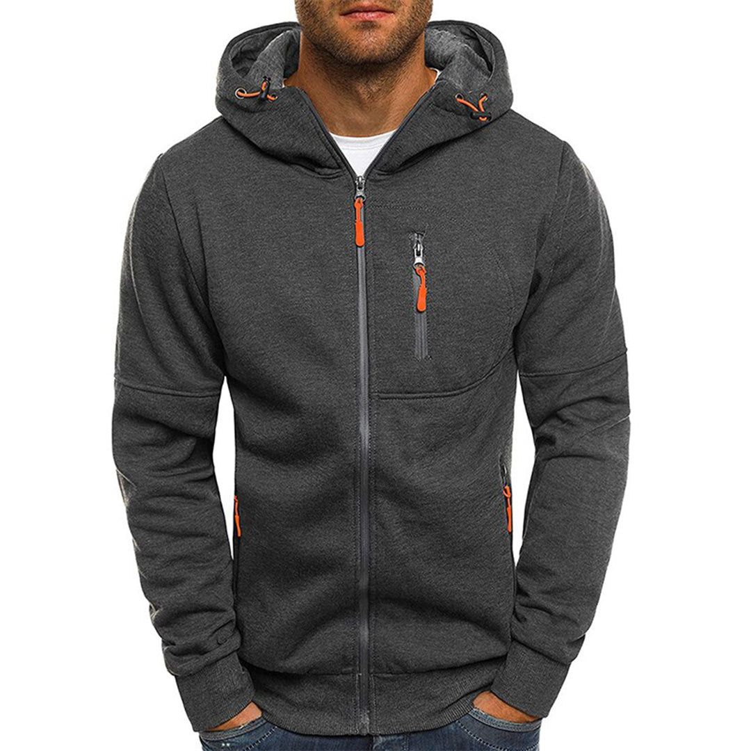 Damien | Heren Rits- en Koordsluiting Sweater Hoodie