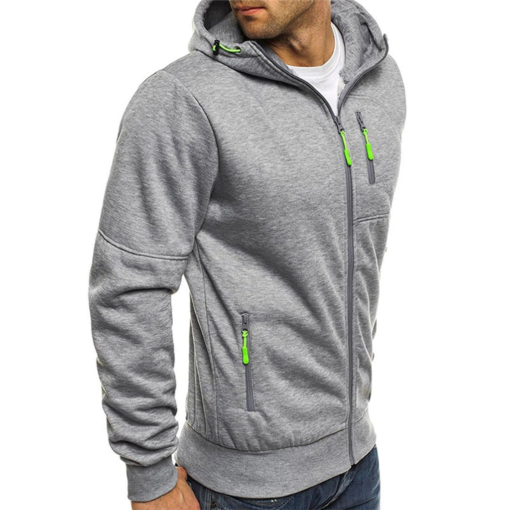 Damien | Heren Rits- en Koordsluiting Sweater Hoodie