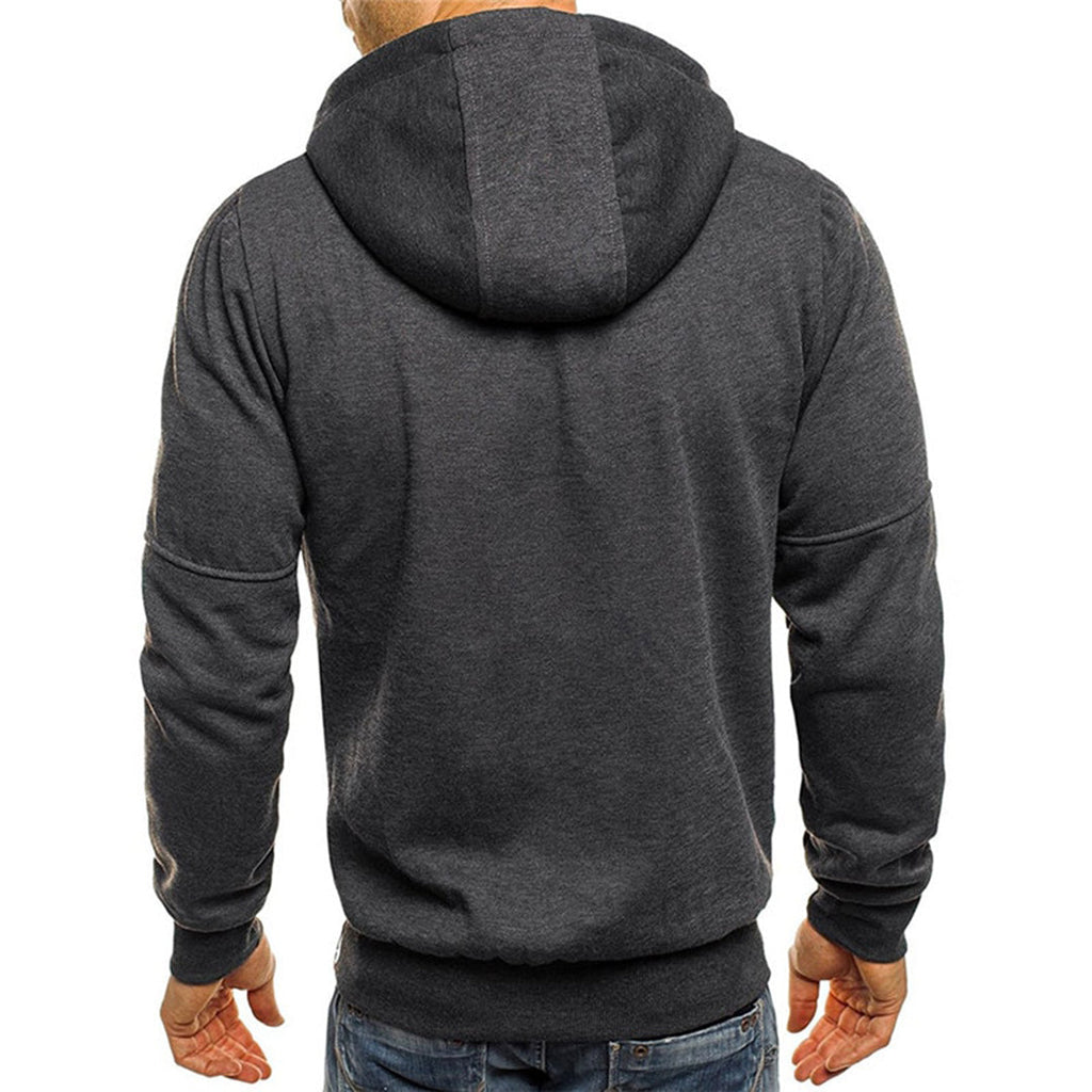 Damien | Heren Rits- en Koordsluiting Sweater Hoodie