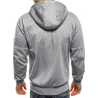 Damien | Heren Rits- en Koordsluiting Sweater Hoodie