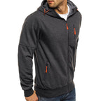Damien | Heren Rits- en Koordsluiting Sweater Hoodie