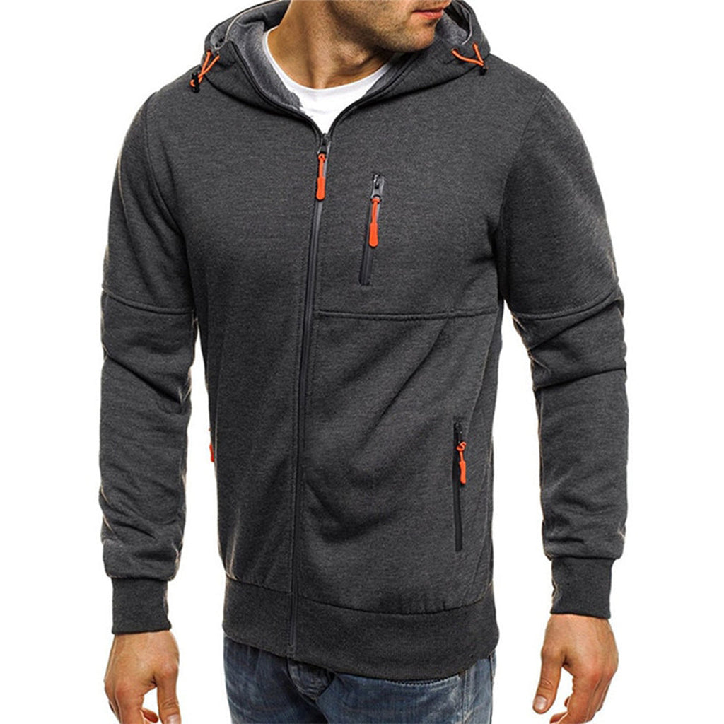 Damien | Heren Rits- en Koordsluiting Sweater Hoodie