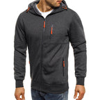 Damien | Heren Rits- en Koordsluiting Sweater Hoodie