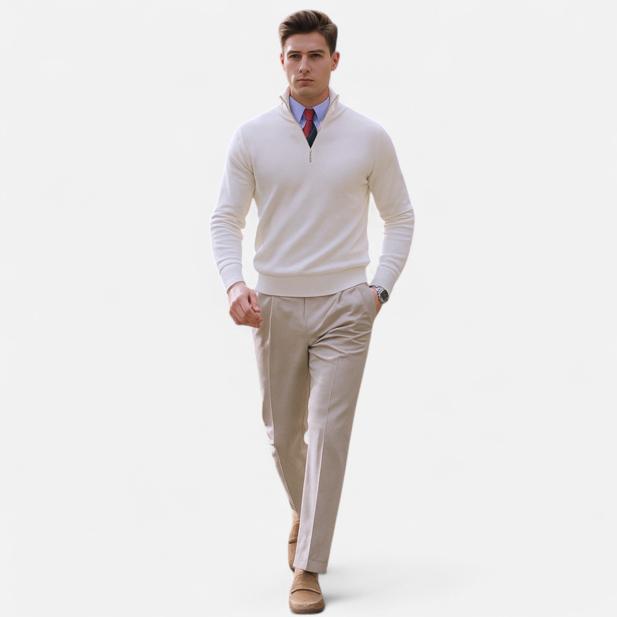 Ethan | Heren klassieke half-zip trui