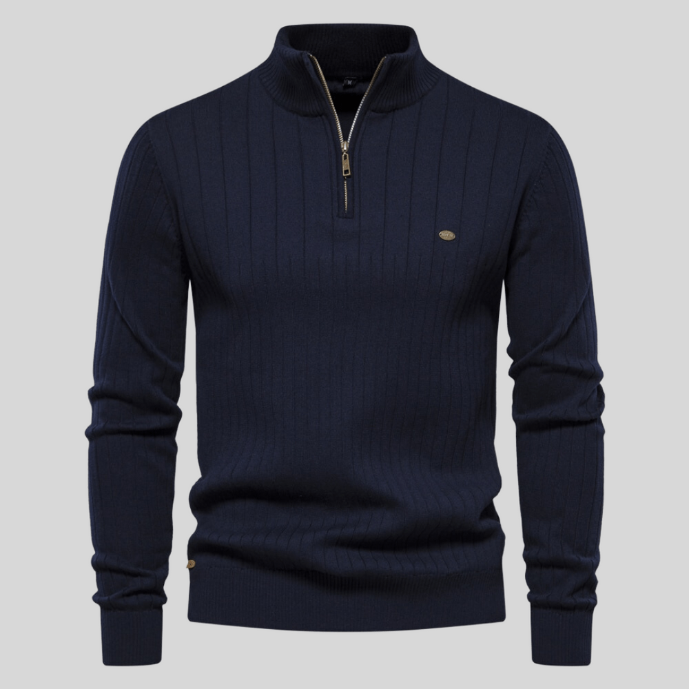 Dexter | Men’s Spring Half Zip Ribbed Sweater