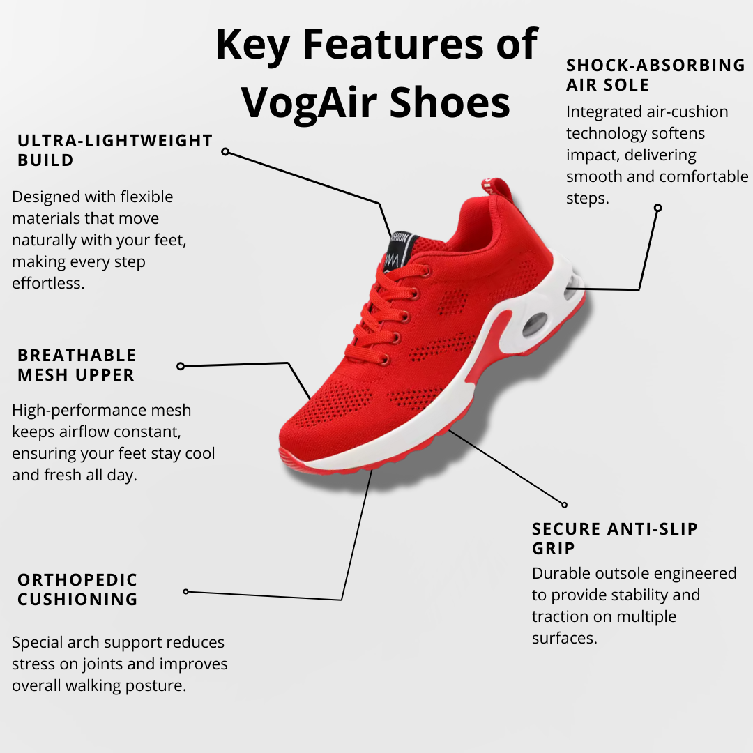 VogAir – Lichte sneakers met orthopedische zool