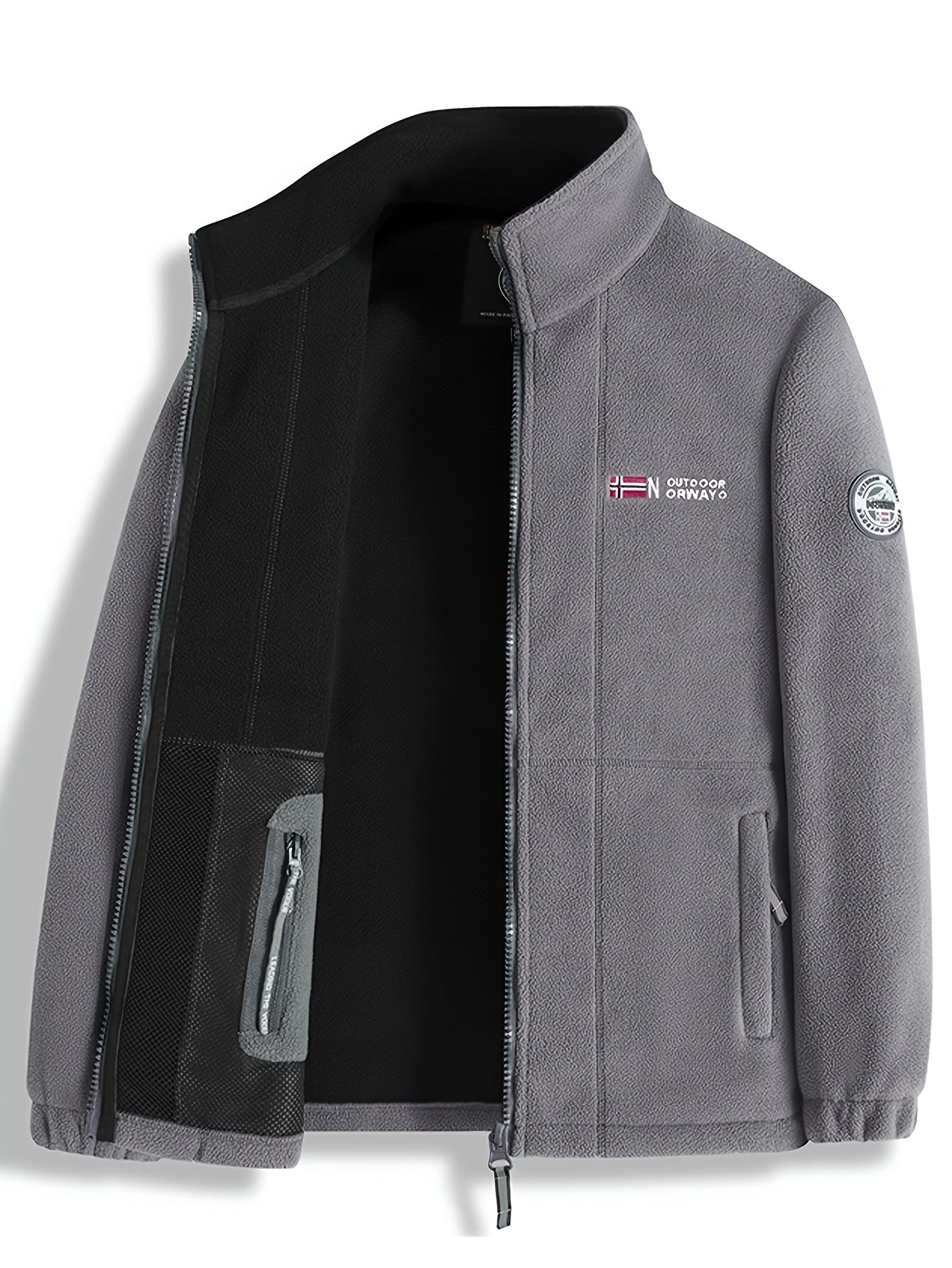 Brandon | Heren Klassiek Zip Fleece Jas voor Buiten